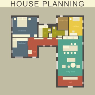 Architectural house plan. clipart