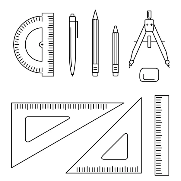 Vector drawing instrument. — Stock Vector