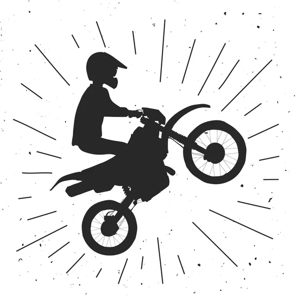 Enduro bike hand drawn illustration. — Stock Vector