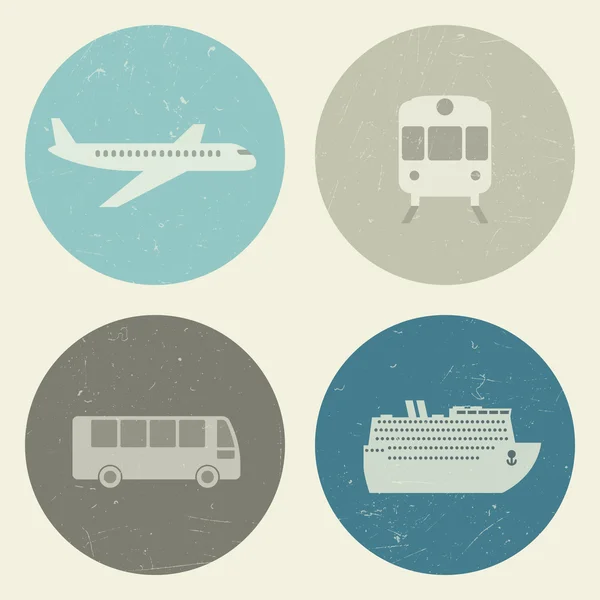 Transport grunge icons. — Stock Vector