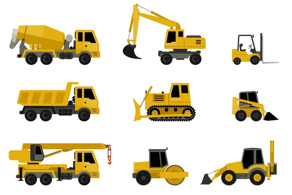 Construction machines icons. — Stock Vector