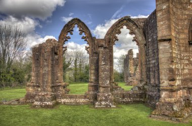 Lincluden Collegiate Church - South Side Arches HDR clipart