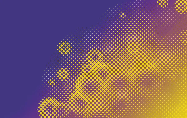 Soyut grafik dijital noktalı elementler serpiştirilmiş. Mavi arka planda sarı dairesel şekiller vardı. Metin ve logo için alanı olan temel grafik tasarımı.