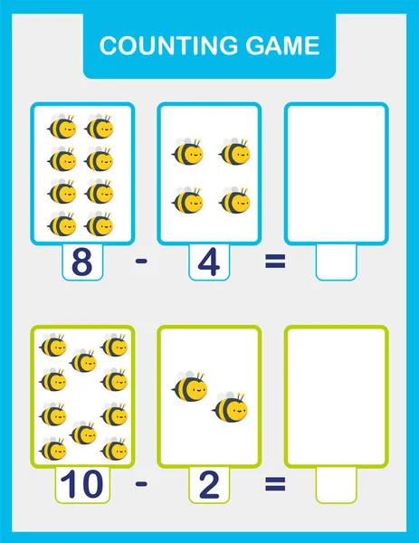 Math Worksheet Practice Print Page — 스톡 벡터