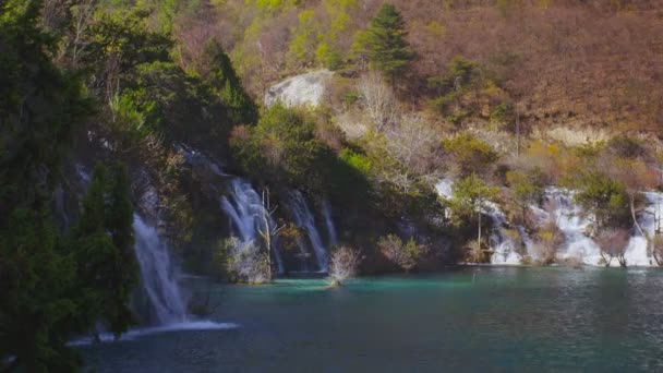 Водопады в национальном парке Японии — стоковое видео