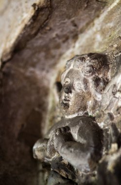 Mezarlıktaki mezar ayrıntıları, Wschowa, Lubusz Voyvoda, Polonya