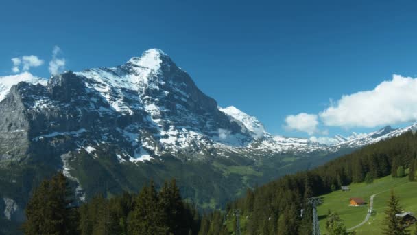 Sviçre Nin Ilk Dağ Yolculuğu Rotasına Giden Grindelwald Teleferiğinin Çözünürlük Stok Çekim 