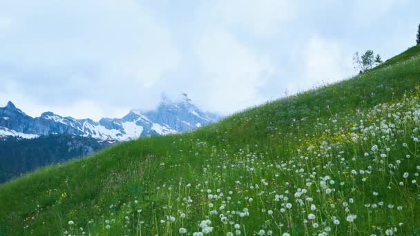 Sviçre Deki Zaman Hızı Jungfrau Bölgesinin Çözünürlük Filmi Telifsiz Stok Video