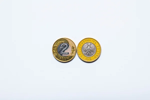 Polish money coins European money — Stock Photo, Image