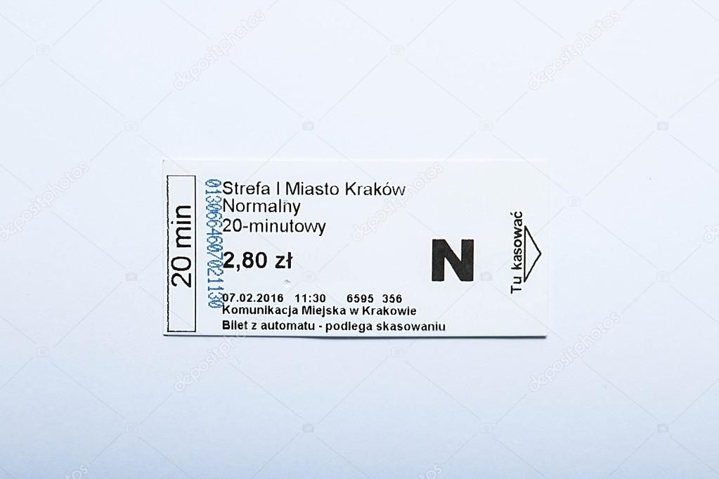 Polish bus ticket