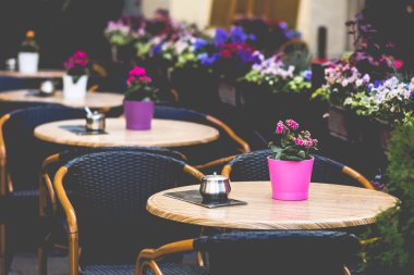 yaz terası vintage tarzı arka planda