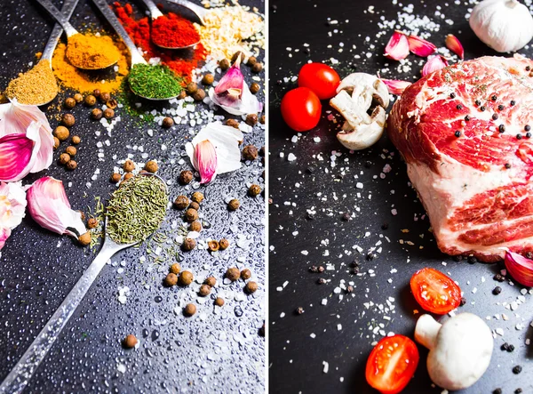 baharatlar ve sebzeler bir kara günü et 