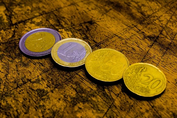 Гроші монети євро — стокове фото
