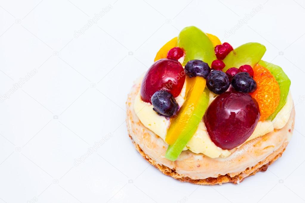 fruits dessert  with cream