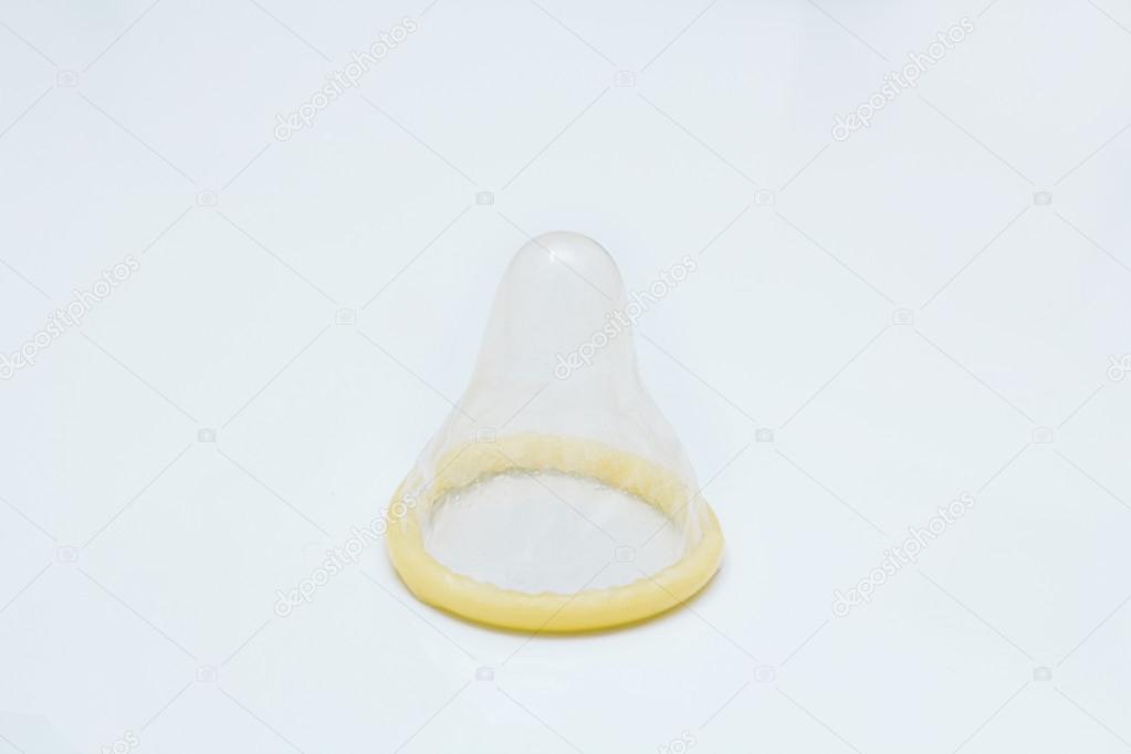 condom on white background