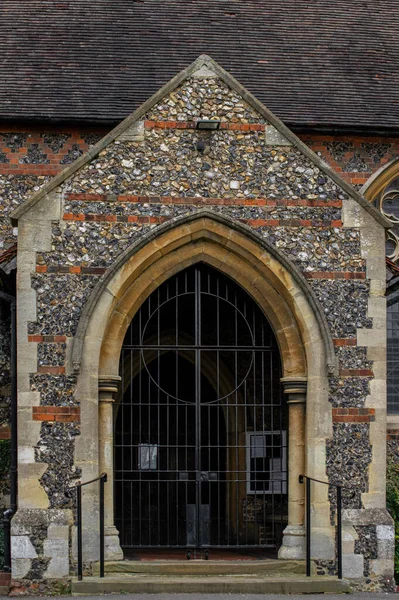 Eingang Einer Evangelischen Michaelskirche Zentrum Von Braintree Großbritannien — Stockfoto