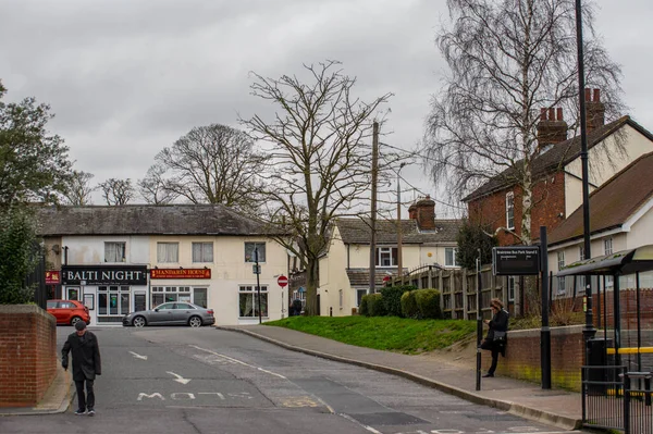 Bushaltestelle Braintree Großbritannien Einem Bewölkten Tag — Stockfoto