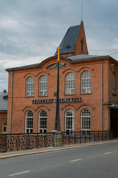 Budynek Teatru Tampere Frenckell Tampereen Teatteri Pochmurny Letni Dzień Finlandia — Zdjęcie stockowe