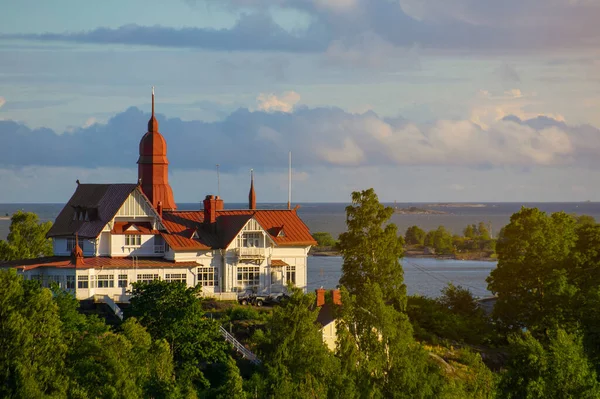 Summer Restaurant Saaristo Wooden Villa 1898 Located Small Island Just — Stock Photo, Image