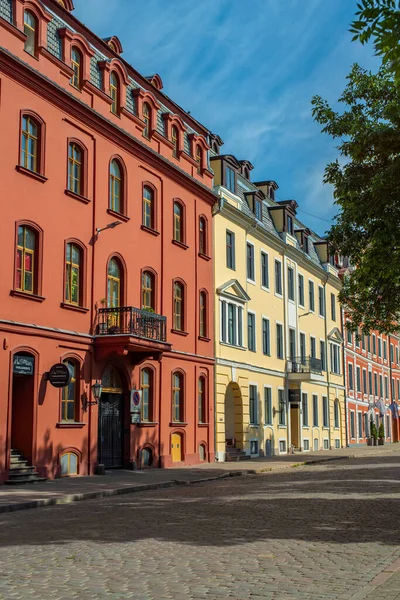 Beaux Immeubles Jekaba Street Jkaba Iela Journée Ensoleillée Été Riga — Photo