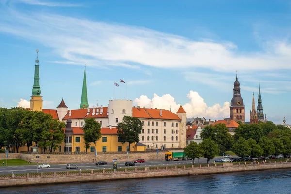 Bezienswaardigheden Letland Uitzicht Het Kasteel Van Riga Residentie Van President — Stockfoto