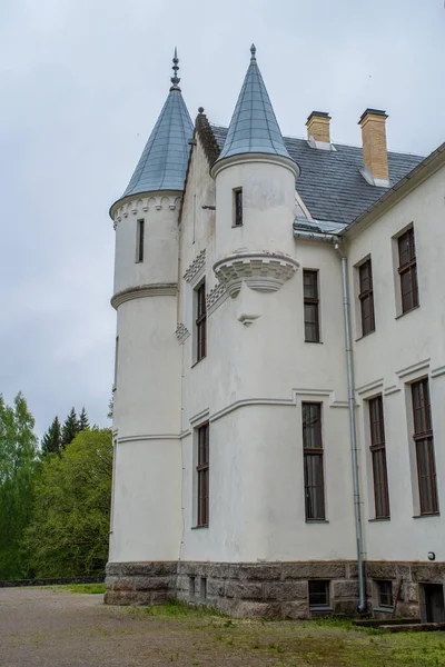 Kasteel Alatskivi Balmoral Castle Ests Alatskivi Verlies Prachtig Wit Neogotisch — Stockfoto