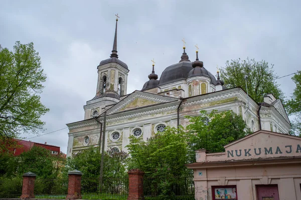 Tartu Uspenski Észt Apostoli Ortodox Egyház Székesegyháza Egy Felhős Tavaszi — Stock Fotó