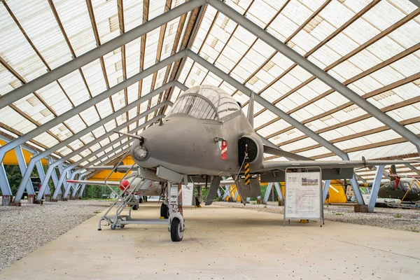 Szkolenie Samolotów Bae Hawk 326 Estońskim Muzeum Lotnictwa — Zdjęcie stockowe