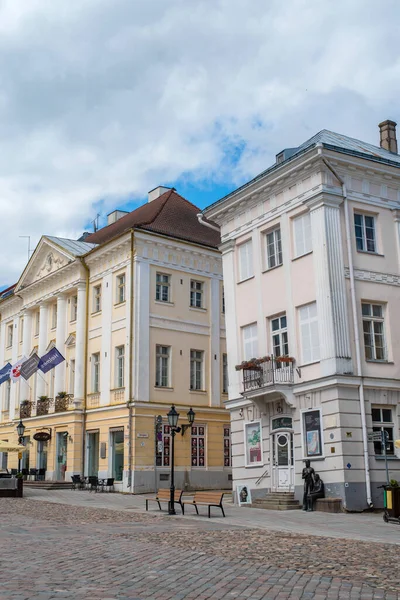 Tartu Art Museum Tam Tartu Town Hall Square Sunny Spring — Stock Photo, Image