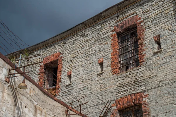 Будівля Покинутої Язниці Патарі Естонською Patarei Vangla Бетонна Язнична Стіна — стокове фото