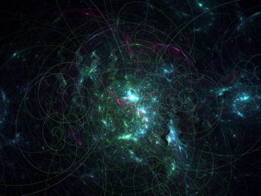 Modern Fraktal Arkaplan 'ın soyut 3B İllüstrasyonu