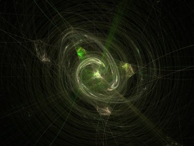 Modern Fraktal Arkaplan 'ın soyut 3B İllüstrasyonu