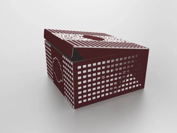 製品パッケージテンプレート3Dレンダリング — ストック写真