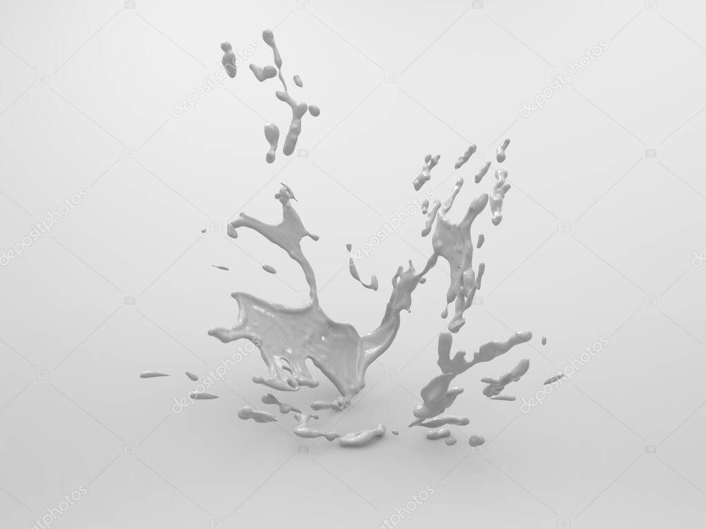 Realistic Splashes of Water, Milk and Liquid