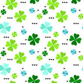 Pattern with four leaf clover leaves 