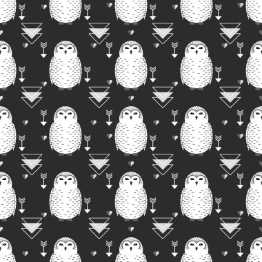 Dikişsiz baykuş desen