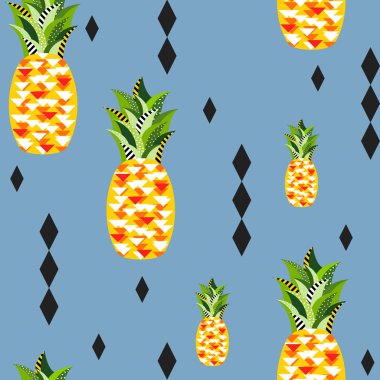 Sorunsuz vektör ananas desen 
