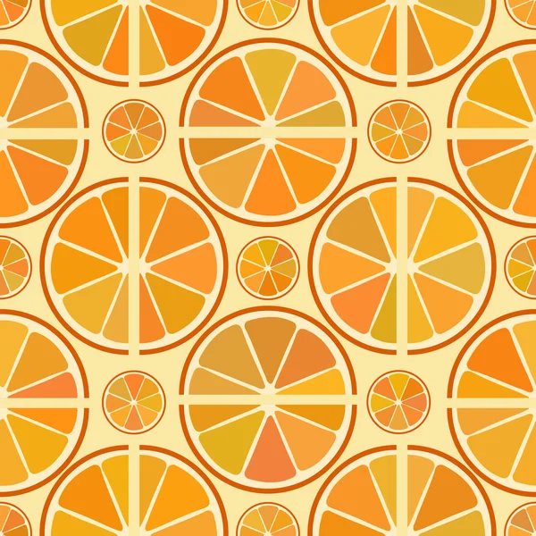 Citrus pattern with orange slices — Stockvector