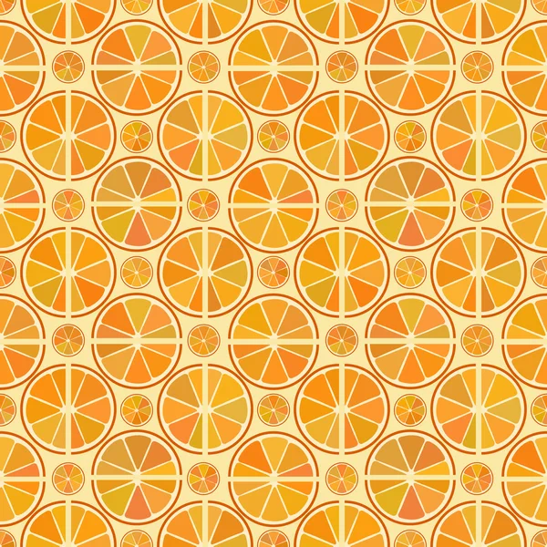 Citrus pattern with orange slices — Stockvector