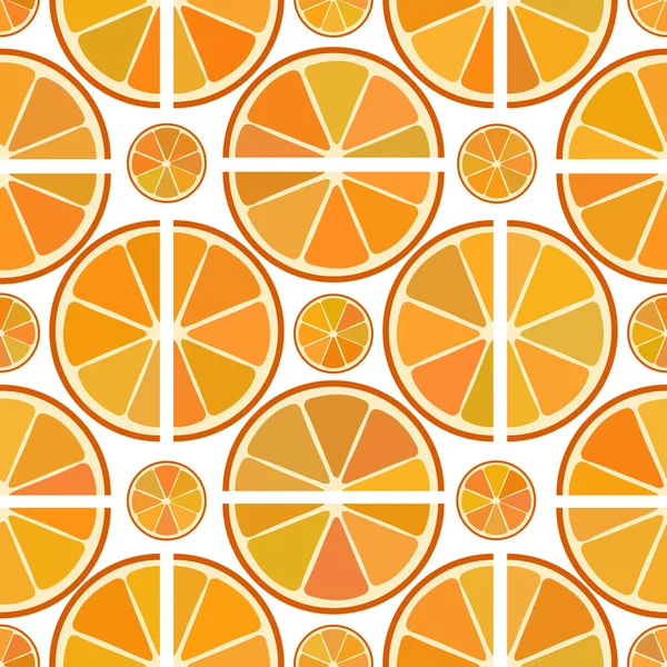 Citrus pattern with orange slices — Stockvector