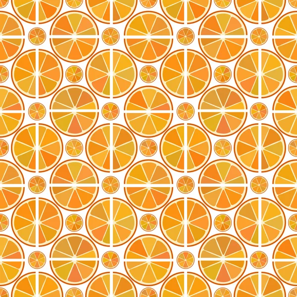 Citrus pattern with orange slices — Stockvector