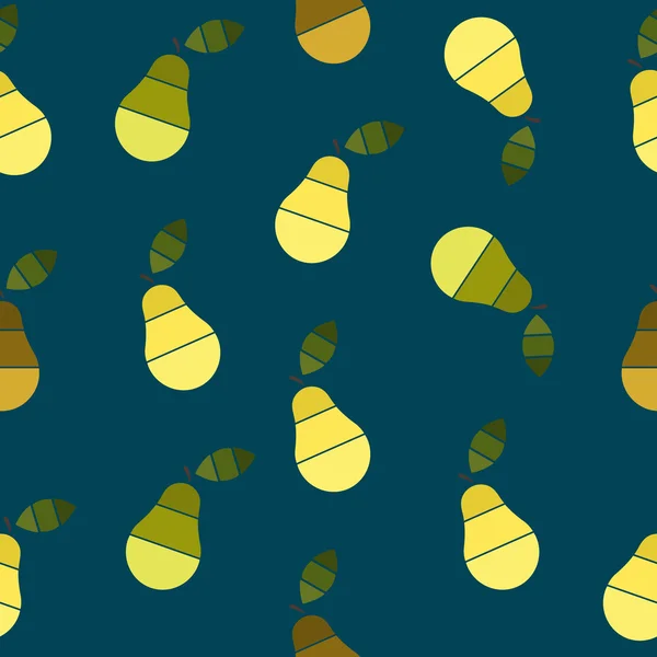 梨とのシームレスなパターン — ストックベクタ