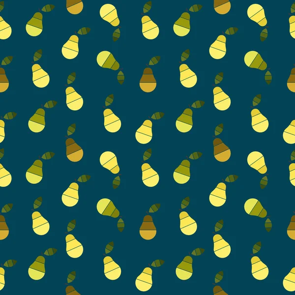 梨とのシームレスなパターン — ストックベクタ
