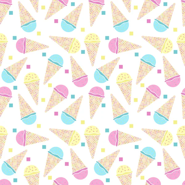 无缝冰淇淋图案 — 图库矢量图片
