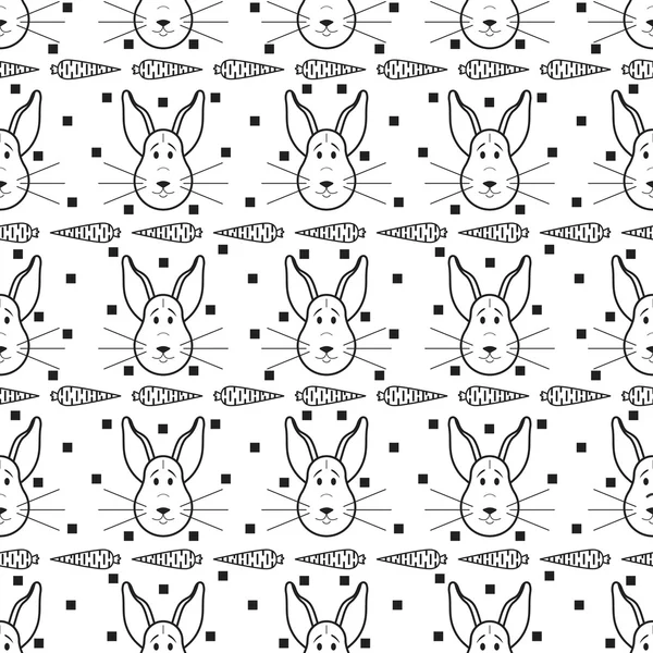 Бесшовный рисунок кролика — стоковый вектор