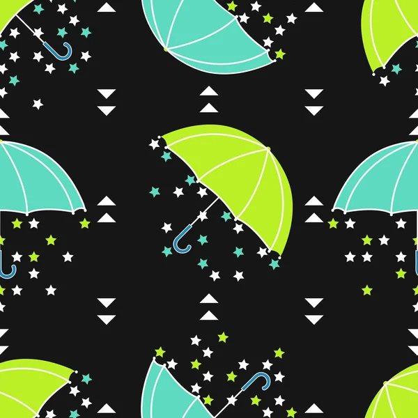 Patrón de paraguas sin costura — Vector de stock