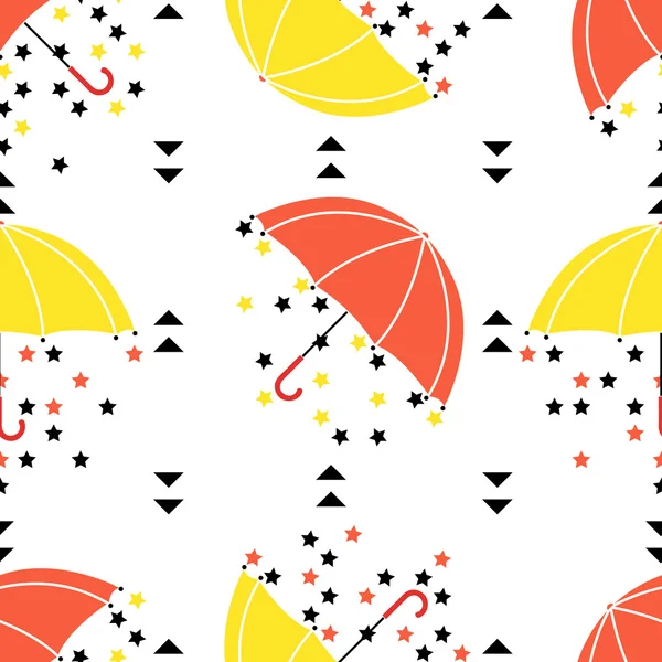 Modèle de parapluie sans couture — Image vectorielle