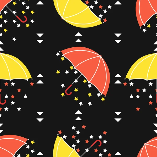 Vzor bezešvé deštník — Stockový vektor