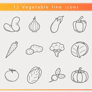 Sebze satır simgeler