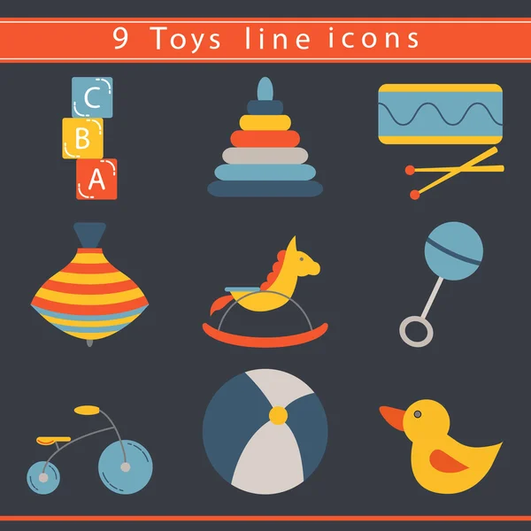 Ícone de brinquedos bebê — Vetor de Stock